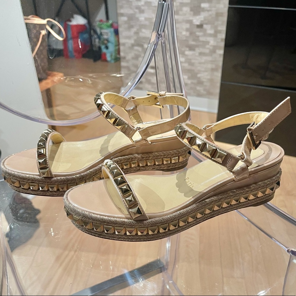 Christian Louboutins platform sandals in size 38